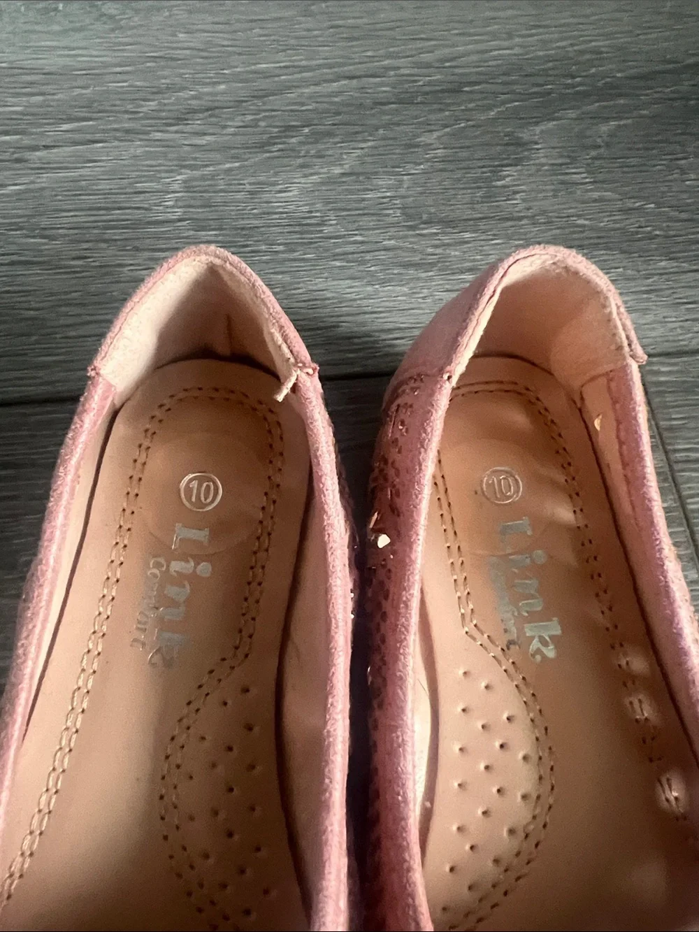 Link kids Blush Pink Cut Ballet Flats